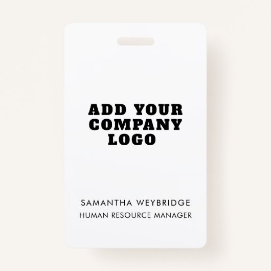 Mitarbeiter-ID Ihres Unternehmens hinzufügen Ausweis (Vorderseite)