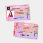 Mitarbeiter-ID-Karte Hair Stylist Foto Custom Ausweis (Vorder- & Rückseite)