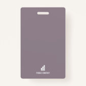 Mitarbeiter-ID-Karte Modernes Abzeichen für graue Ausweis (Rückseite)