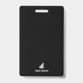 Mitarbeiter-ID-Karte Modernes Black Staff Abzeiche Ausweis (Back)