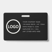 Mitarbeiter-ID-Karte Modernes Minimalistisches Abz Ausweis (Rückseite)