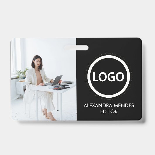 Mitarbeiter-ID-Karte Modernes Minimalistisches Abz Ausweis (Vorderseite)