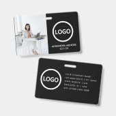 Mitarbeiter-ID-Karte Modernes Minimalistisches Abz Ausweis (Vorder- & Rückseite)