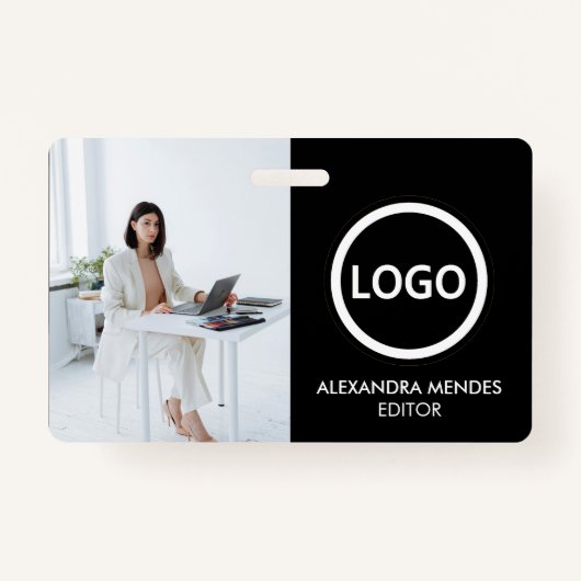 Mitarbeiter-ID-Karte Modernes Minimalistisches Abz Ausweis (Vorderseite)