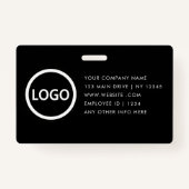 Mitarbeiter-ID-Karte Modernes Minimalistisches Abz Ausweis (Rückseite)