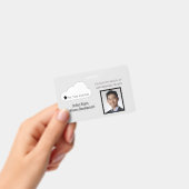 Mitarbeiter-ID leicht grau und schwarz horizontal Ausweis (Handheld)