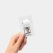 Mitarbeiter-ID leicht grau und schwarz vertikal Ausweis (Handheld)