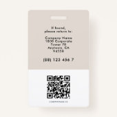 Mitarbeiter-ID Sand-Foto Ausweis (Rückseite)