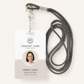 Mitarbeiter-ID Sand-Foto Ausweis (Vorderseite mit Schlüsselband)