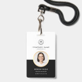 Mitarbeiter-ID Unternehmen ID Foto ID Gold Circle  Ausweis (Vorderseite mit Lanyard)