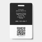 Mitarbeiter-ID Unternehmen ID Foto ID Gold Circle  Ausweis (Rückseite)