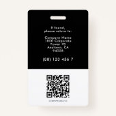 Mitarbeiter-ID Unternehmen ID Foto ID Gold Circle Ausweis (Rückseite)