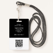 Mitarbeiter-ID Unternehmen ID Foto ID Gold Circle Ausweis (Rückseite mit Schlüsselband)