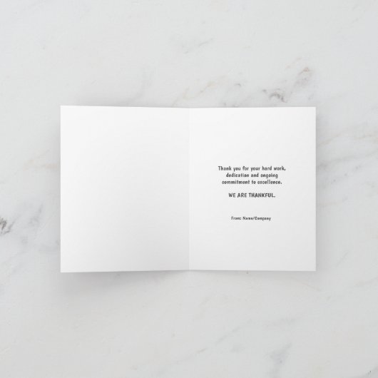 Mitarbeiter Ihre HardWork macht einen großen Unter Einladung (Innenseite)