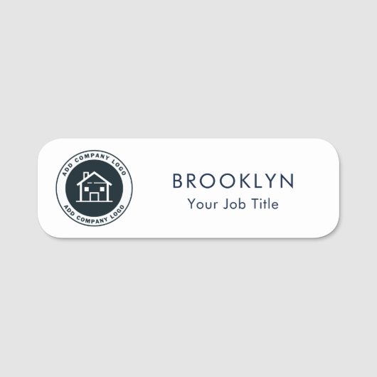 Mitarbeiter Ihres Unternehmens für Firmenlogo Namensschild (Vorderseite)