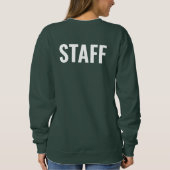 Mitarbeiter im vorderen und hinteren Design Hinzuf Sweatshirt (Rückseite)