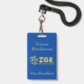 Mitarbeiter-Individuelle Name-Tag Ausweis (Vorderseite mit Lanyard)