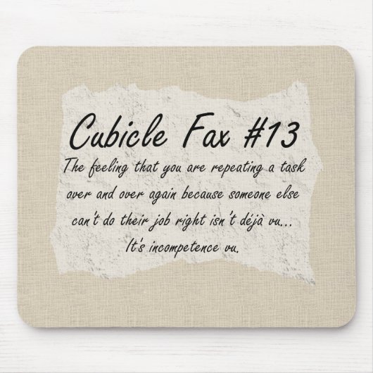 Mitarbeiter-Inkompetenz Mousepad (Vorne)