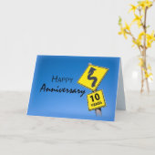 Mitarbeiter-Jahrestag, 10 Jahre Wegweiser Karte (Gelbe Blume)