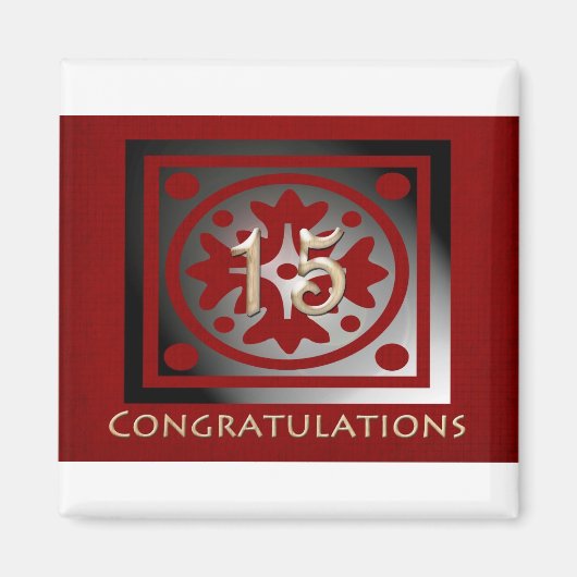 Mitarbeiter-Jahrestag Geschenke individuell einste Magnet (Vorne)