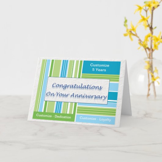 Mitarbeiter-Jubiläum Karte (Gelbe Blume)