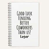 Mitarbeiter, Kollege, Abschied, viel Glück T - Shi Notizblock (Vorderseite)