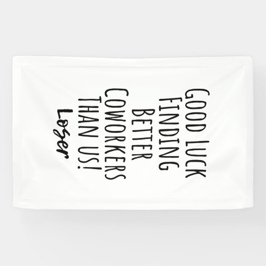 Mitarbeiter, Kollegin, Abschied, viel Glück T - Sh Banner (Horizontal)