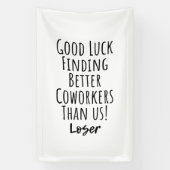 Mitarbeiter, Kollegin, Abschied, viel Glück T - Sh Banner (Vertikal)