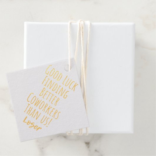 Mitarbeiter, Kollegin, Abschied, viel Glück T - Sh Geschenkanhänger (Mit Box)