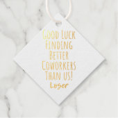 Mitarbeiter, Kollegin, Abschied, viel Glück T - Sh Geschenkanhänger (Vorderseite)