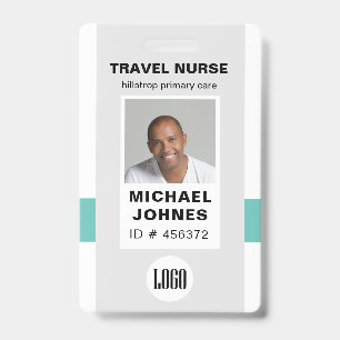 Mitarbeiter-Krankenschwester-Foto und Logo-Name-Ba Ausweis