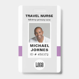 Mitarbeiter-Krankenschwester-Foto und Logo-Name-Ba Ausweis
