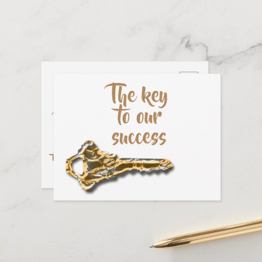 Mitarbeiter Kunde Vielen Dank Po Postkarte (Vorderseite/Rückseite Beispiel)