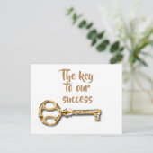 Mitarbeiter-Kunde Vielen Dank Postkarte (Stehend Vorderseite)