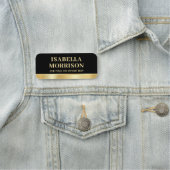 Mitarbeiter-Kundenservice ID Black Gold Namensschild (Beispiel)