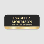 Mitarbeiter-Kundenservice ID Black Gold Namensschild (Vorderseite)