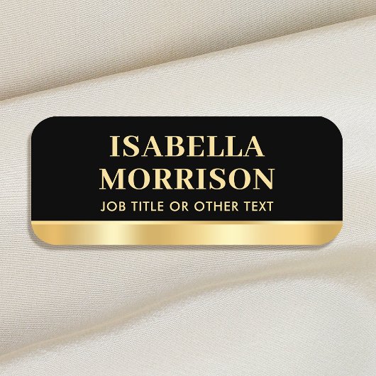 Mitarbeiter-Kundenservice ID Black Gold Namensschild
