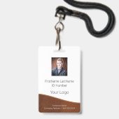 Mitarbeiter-Logo-Foto-ID-Bar-Code-Name Ausweis (Vorderseite mit Lanyard)