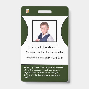 Mitarbeiter-Logo-ID-Identifikationsnamensschild Ab Ausweis