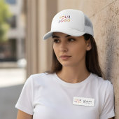 Mitarbeiter-Logo modern weiß Namensschild