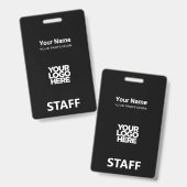 Mitarbeiter-Logo-Tag vorne und hinten Ausweis (Vorder- & Rückseite)