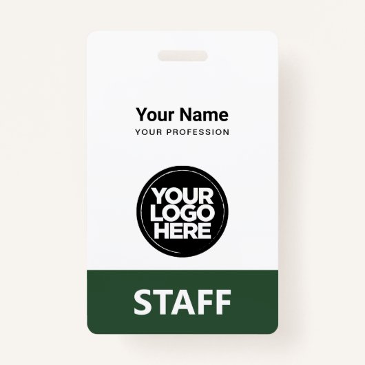 Mitarbeiter-Logo-Tag vorne und hinten Ausweis (Vorderseite)