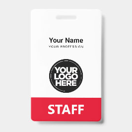 Mitarbeiter-Logo-Tag vorne und hinten Ausweis