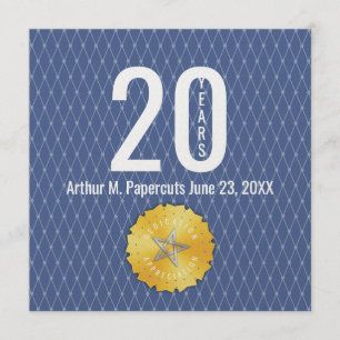 Mitarbeiter Meilenstein Jahrestag 20 Jahre Geschen Karte