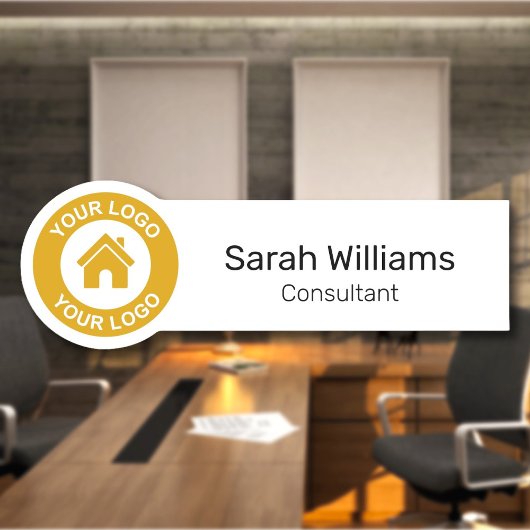 Mitarbeiter mit benutzerdefiniertem Firmenlogo Namensschild