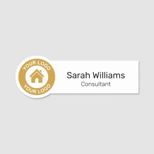 Mitarbeiter mit benutzerdefiniertem Firmenlogo Namensschild (Vorderseite)