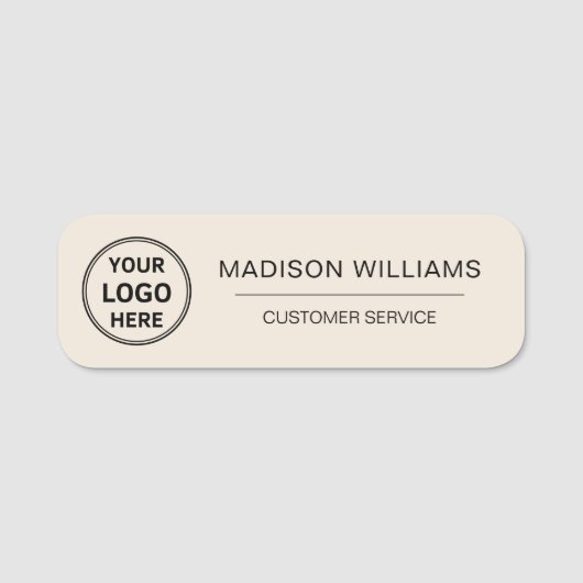 Mitarbeiter mit benutzerdefinierten Logos in der M Namensschild (Vorderseite)