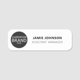 Mitarbeiter mit benutzerdefinierten Markenbezeichn Namensschild