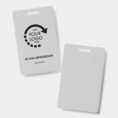 Mitarbeiter mit eigener Logo-Business-ID | Cool Gr Ausweis (Vorder- & Rückseite)