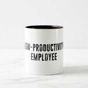 Mitarbeiter mit geringer Produktivität Regierungsm Zweifarbige Tasse